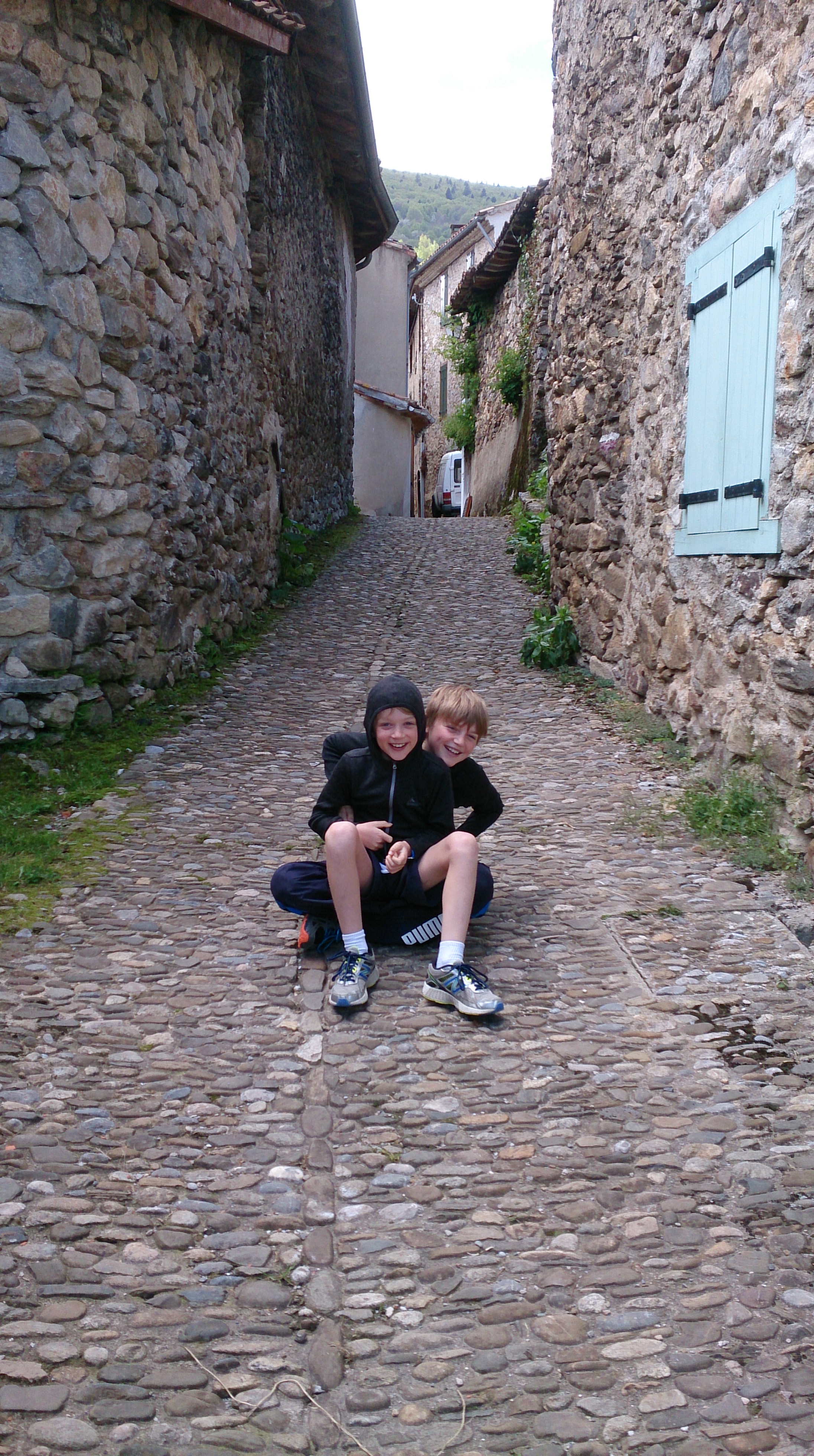 Ollie and Tom at Montsegur