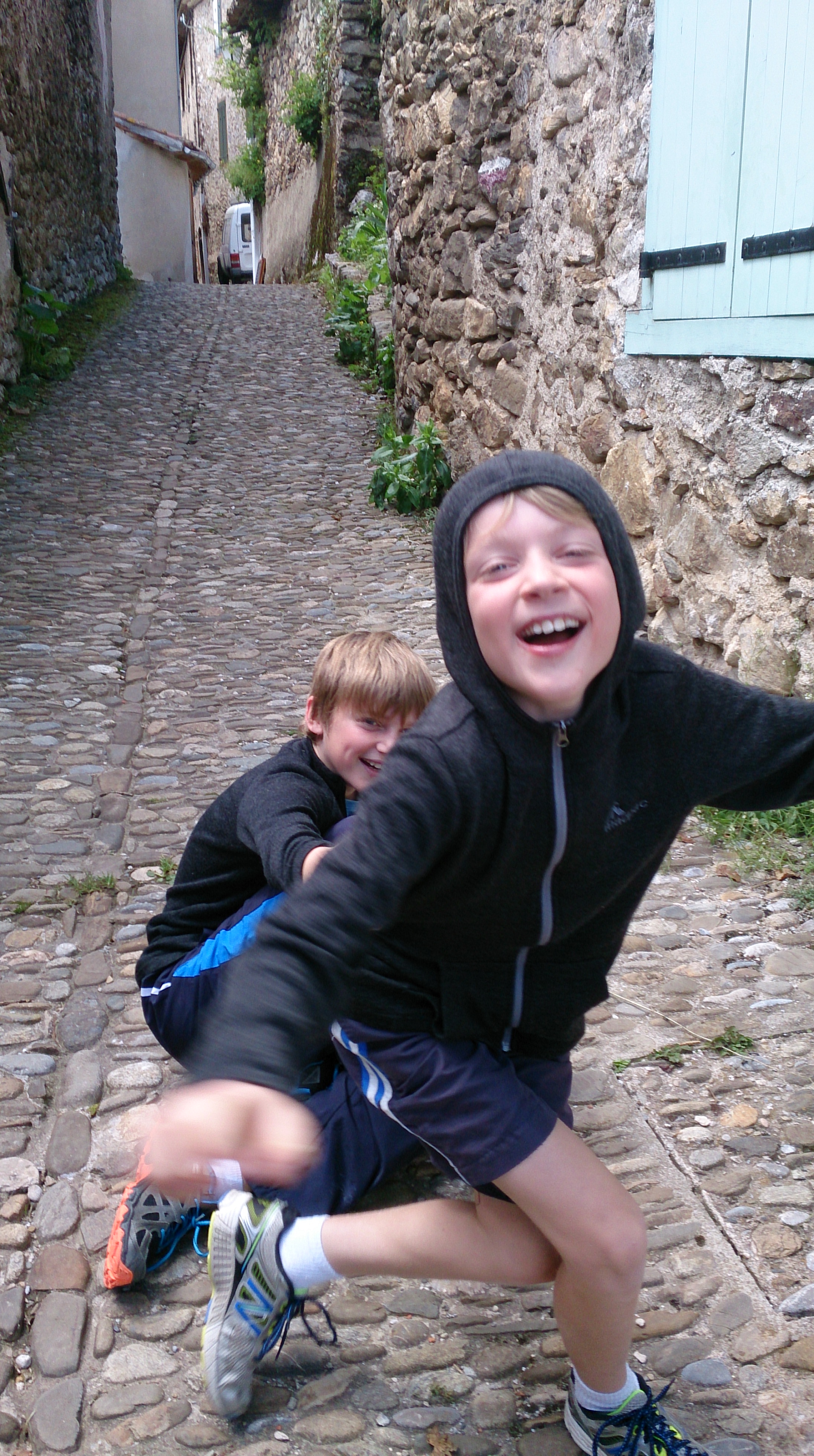 Ollie and Tom at Montsegur