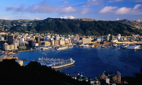 Wellington city and harbour.